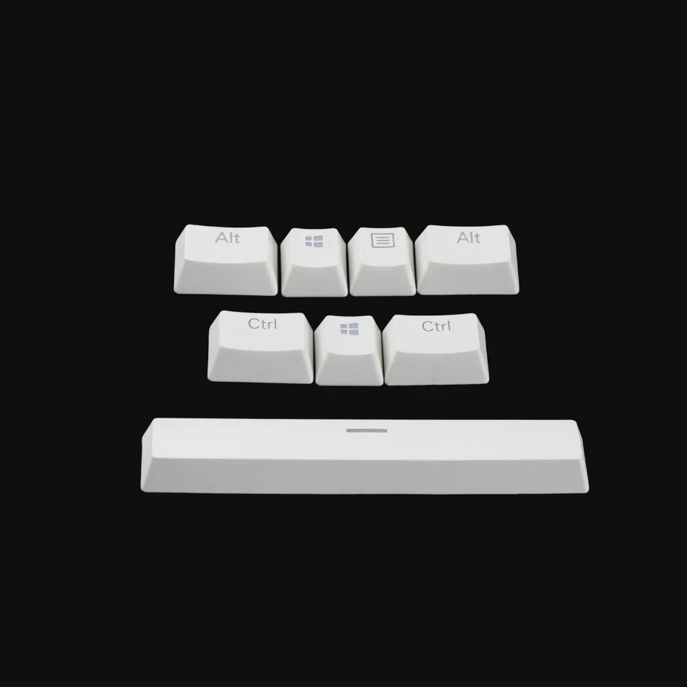 YMDK PBT teclas especiales para Corsair, Logitech Razer, Coolermaster, blanco y negro, 8 teclas