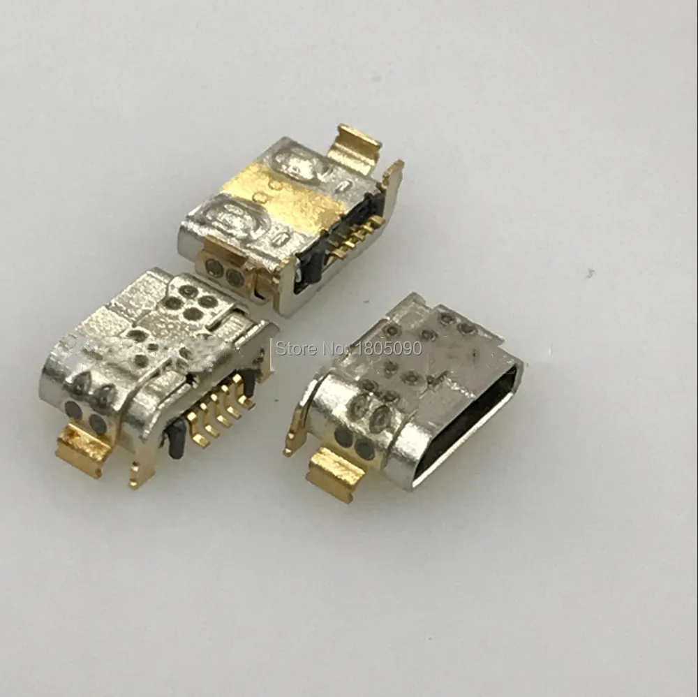 Conector Micro USB de 10 piezas conector de 5 pines DIP4 enchufe de carga de teléfono móvil para Huawei G9 P9 Mini conector USB