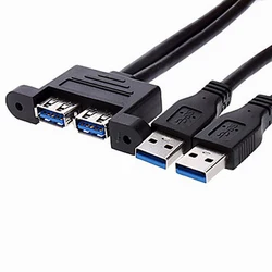 Cable Extensión USB 3.0 Macho Hembra 50cm Montaje Panel