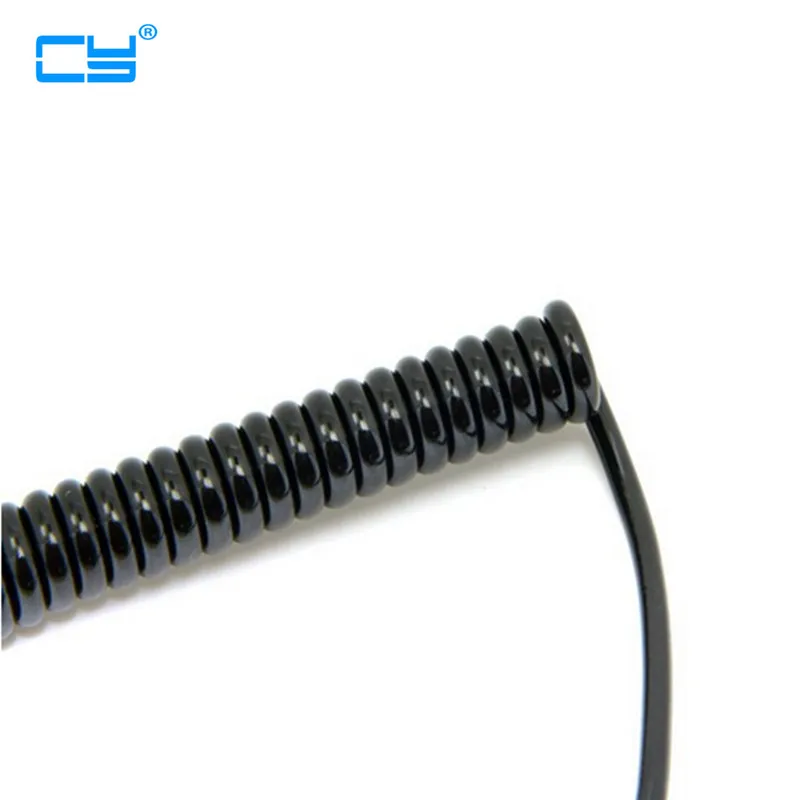 Adaptador auxiliar de Audio para coche, accesorio telescópico de 3,5mm macho a 3,5mm macho, 4 Pos, cable elástico de 50cm para teléfono móvil, color negro, nuevo patrón - imagen 5