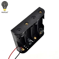 Caja Pilas AA con Soporte y Cables – Plástico Estándar