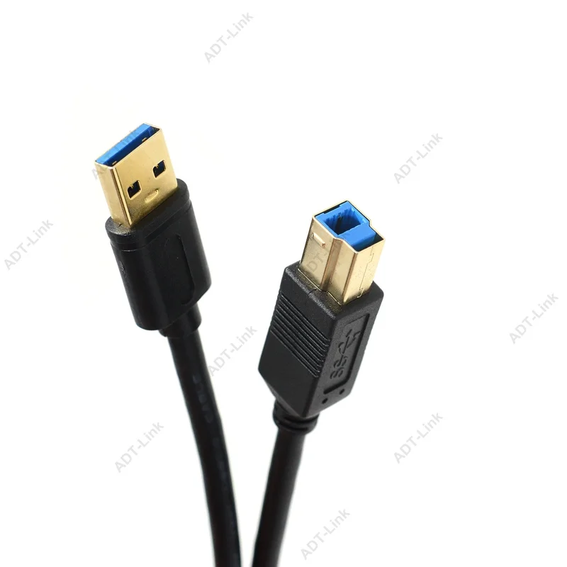 Cable de impresora USB 3.0 chapado en oro tipo B macho a macho para impresora de etiquetas Canon Epson HP ZJiang-Cable DAC de alta velocidad