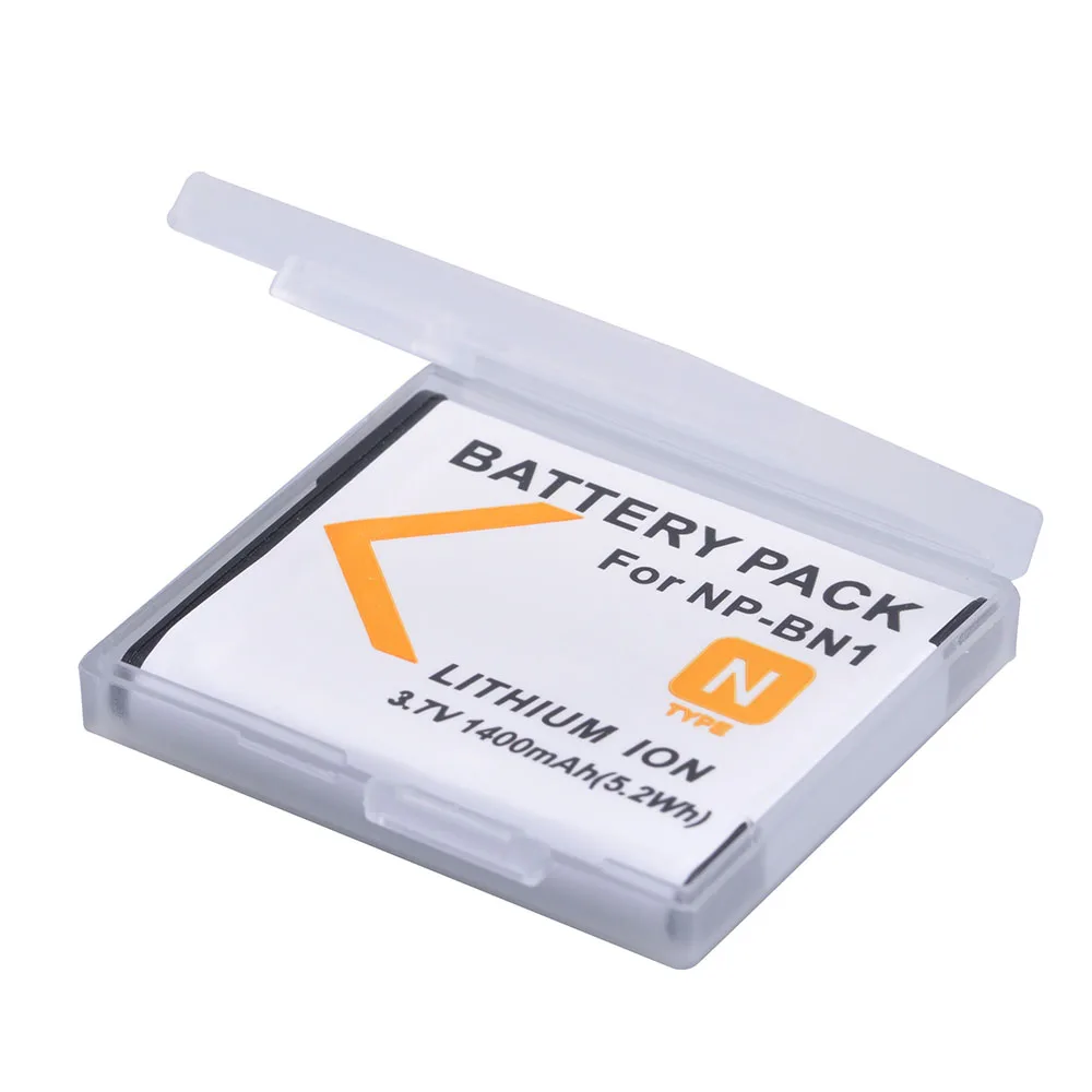 Tectra-batería para cámara Sony NP-BN1 NP BN1, 1400mAh, DSC-W390, DSC-W380, DSC-W370