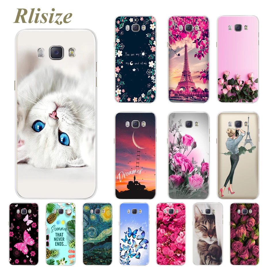 Funda de silicona con flores coloridas para Samsung Galaxy J5 2016, J510, J510F, J5, J 5, 2016