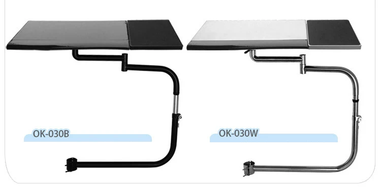 Soporte ergonómico teclado portátil acero inoxidable con abrazadera - imagen 2