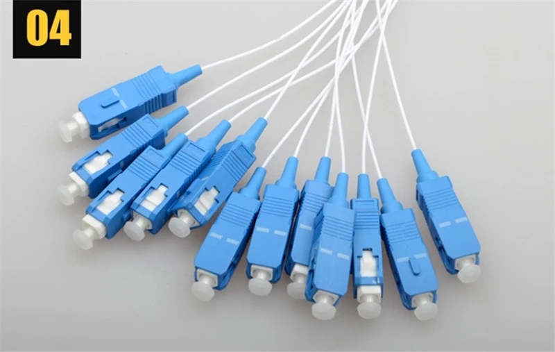 Coleta de fibra SC 12 Uds SM 1m 1,2 m 1,5 mtr monomodo 0,9mm G652D cable SC UPC cable de color blanco casquillo clase A ftthELINK - imagen 3