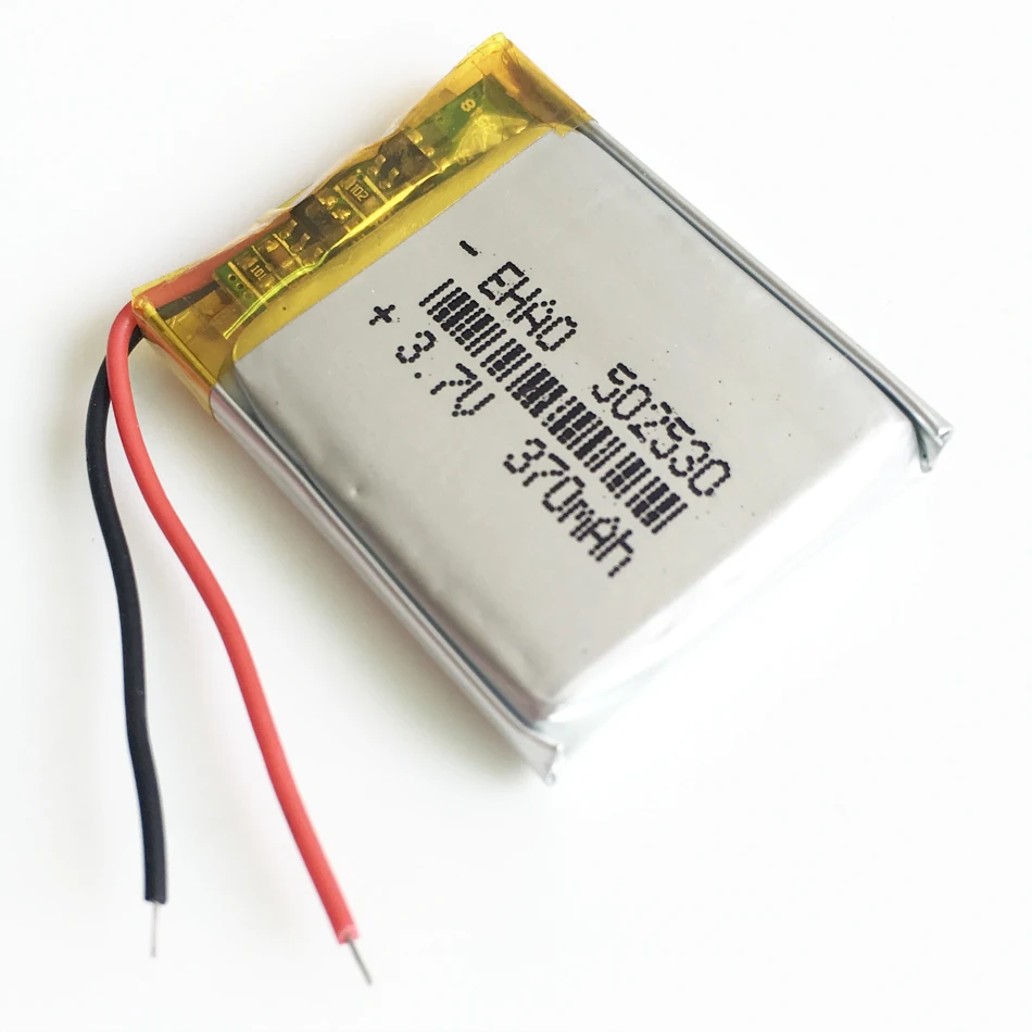 Batería recargable LiPo de polímero de litio de 3,7 V, 370mAh, 502530 celdas de Li para Mp3, GPS, PSP, reloj inteligente, pieza electrónica Bluetooth - imagen 3