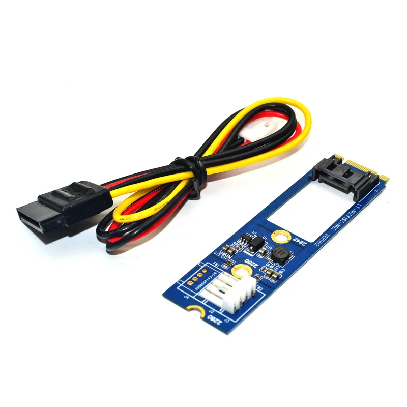 M.2 7 pines SATA III 3 7 pines SATA3.0 Kabel SSD adaptador tarjeta convertidora para NGFF 2242 2260 2280 SSD HDD - imagen 3