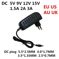 Adaptador DC Universal 5-15V 1.5-3A – Enchufes UE/US/UK/AU