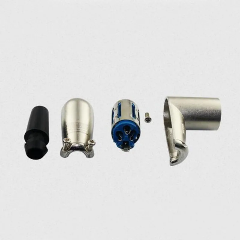 Conectores de micrófono de cabeza de cañón curvada, Canon, Balance de tres núcleos - imagen 3