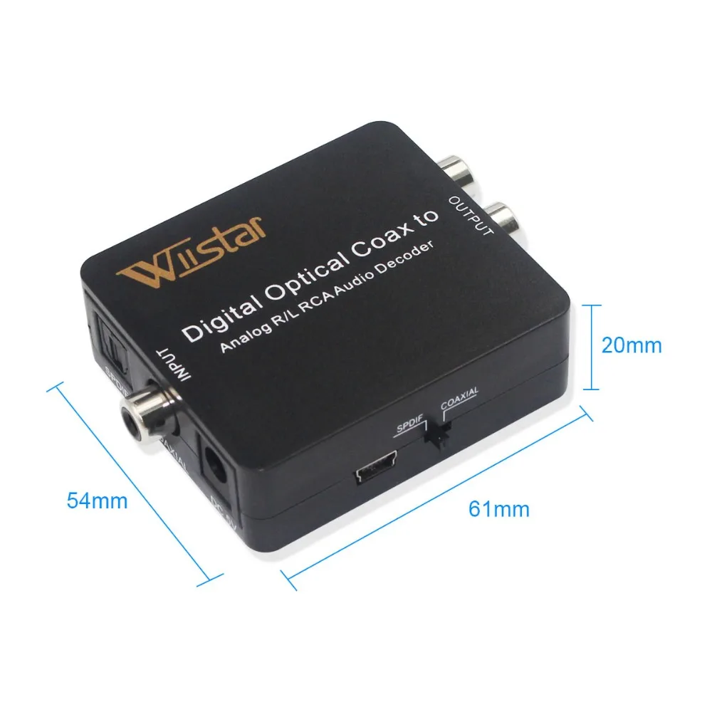 Decodificador de Audio Digital convertidor Digital a analógico óptico SPDIF a L/R Audio 3,5mm soporte de Audio PCM 5,1 Dolby Digital y DTS - imagen 3
