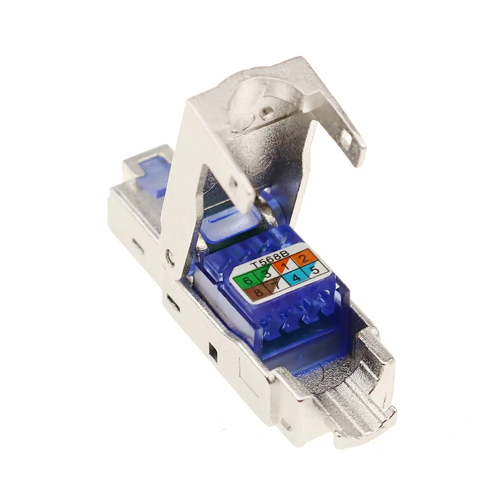 Cable Matters-Paquete de 2 conectores modulares sin herramientas, conector RJ45 Cat 7/Cat6A, conector Cat7, 23/24AWG - imagen 4