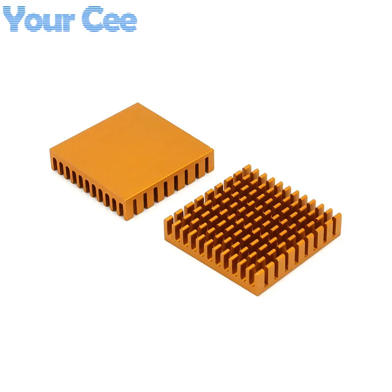 2 uds/1 unidad 45*45*10mm disipador de calor ventilador de refrigeración 45x45x10mm disipador de calor de aluminio refrigerador del radiador para módulo de Transistor IC de potencia LED PBC - imagen 5