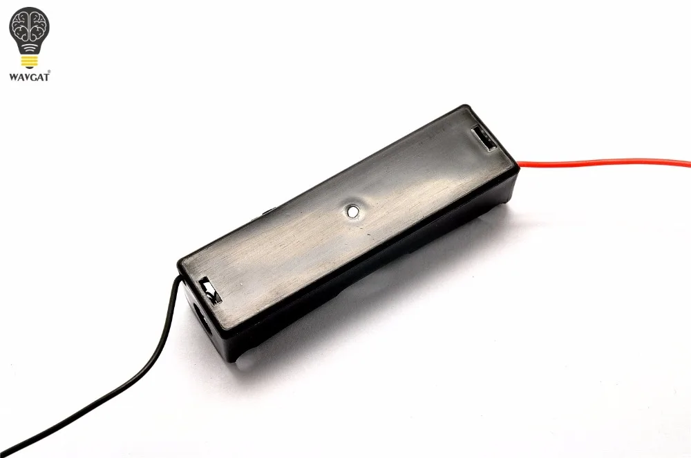 10 Uds 18650 batería Li-ion 3,7 V Clip soporte de batería caja negra con cable soportes de batería - imagen 3