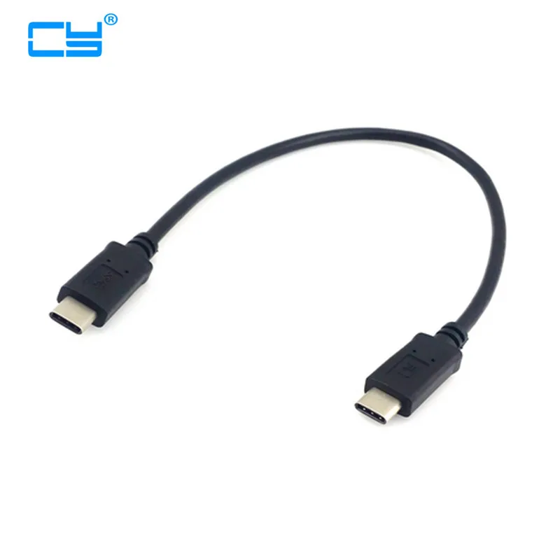Cable de datos macho a macho para tableta, teléfono y unidad de disco duro, conector USB 3,1 tipo C, USB-C de 30cm