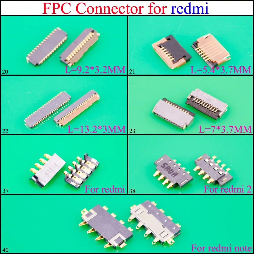 Conector FPC para placa base, puerto para pantalla de visualización de 13, 21, 23, 25, 31, 33, 35, 39, 45, 51, 61, 41, 57, 71 pines - imagen 3