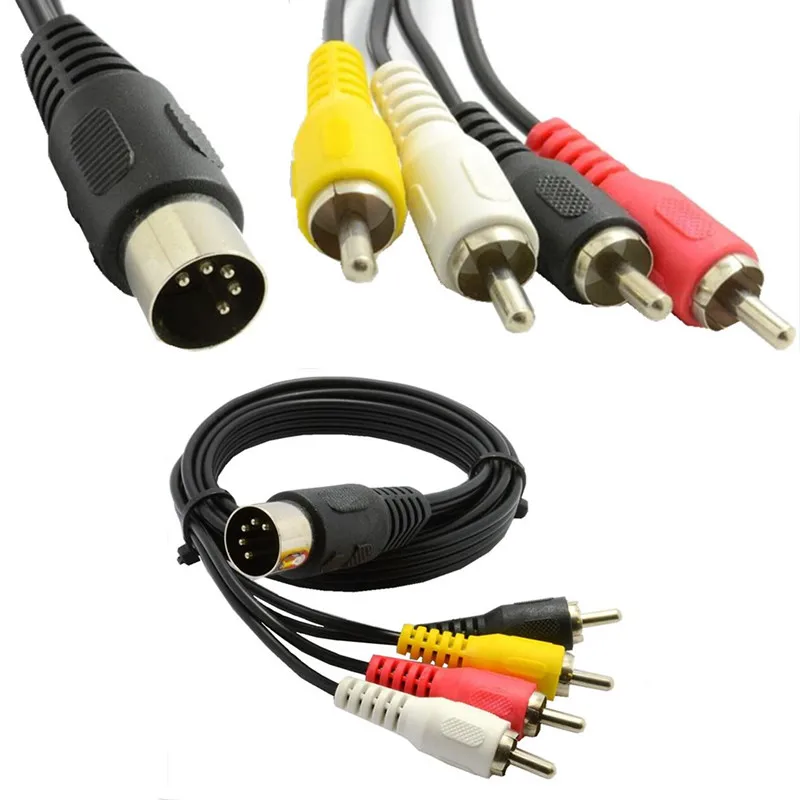 Enchufe macho Din de 5 pines a 4 enchufes RCA Phono macho, Cable de Audio de 1,5 m - imagen 2