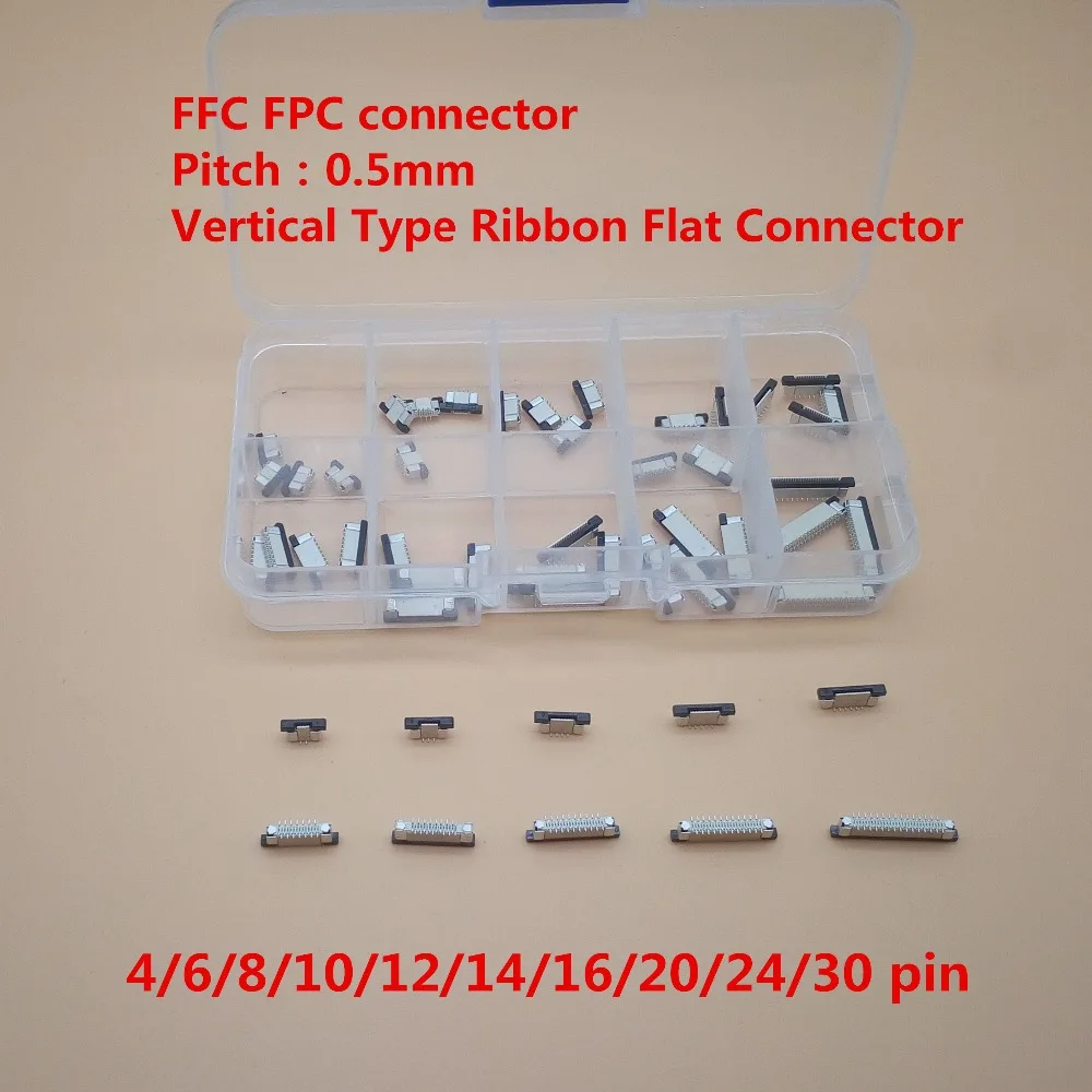 Conector Cable Plano FFC FPC Vertical 0.5mm 4-30P - imagen 5