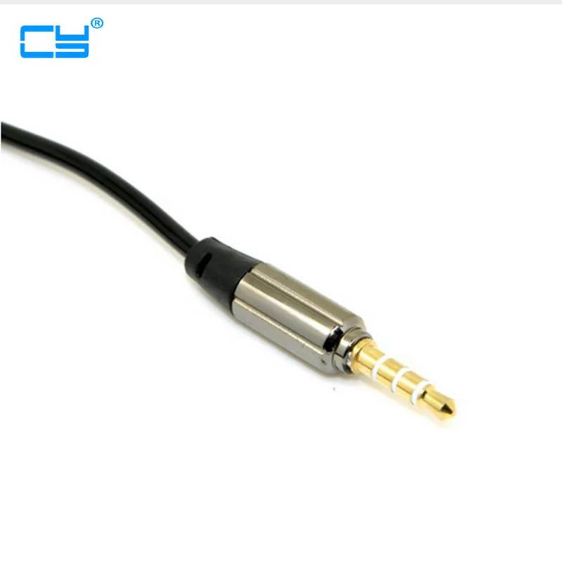 Adaptador auxiliar de Audio para coche, accesorio telescópico de 3,5mm macho a 3,5mm macho, 4 Pos, cable elástico de 50cm para teléfono móvil, color negro, nuevo patrón - imagen 4
