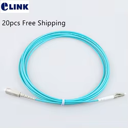 fiber patchcord 20PCS LC-SC Simplex OM3 Multimode 2.0mm PVC cable 1 2 3 5 7 10 Meter optical fibre jumper free shipping ELINK