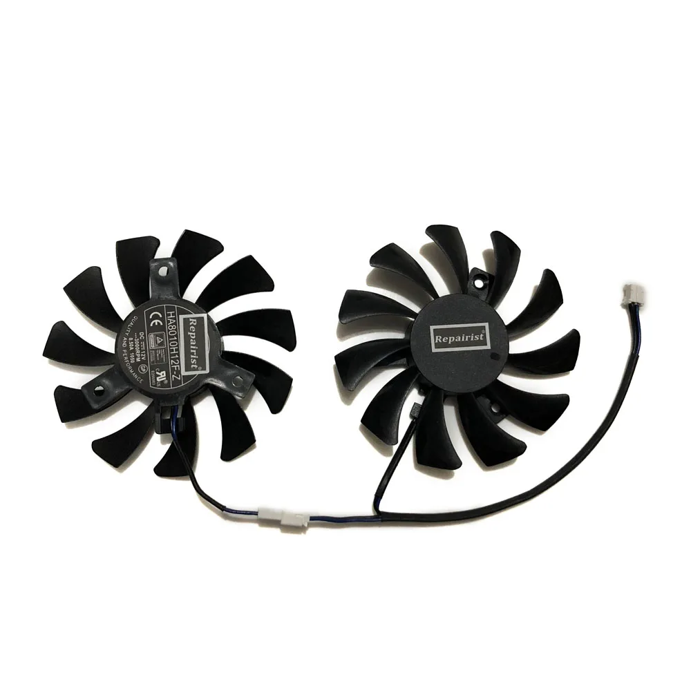 Ventilador de tarjeta gráfica GPU, 75MM,2 pines, HA8010H12F-Z, para MSI N GTX 750 N750Ti-2GD5TOCV1 N750Ti-2GD5OC, MSI CMP 30HX MINER XS