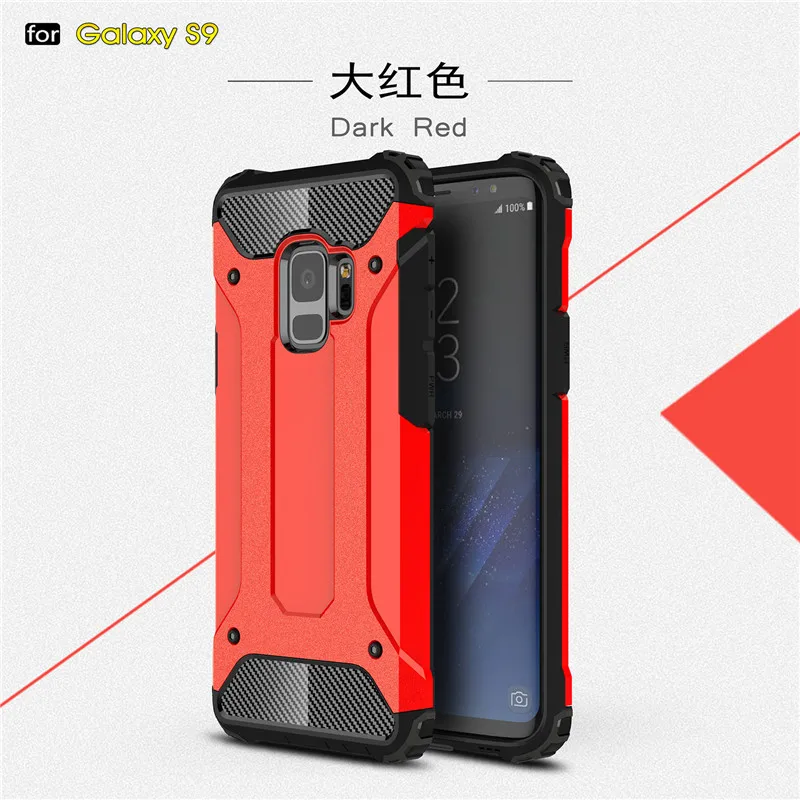 HereCaseStrong Hybrid Tough Shockproof Armor Phone Case For SAMSUNG Galaxy S9 S9 Plus Hard Rugged Impact Phone Protective Cover (11)