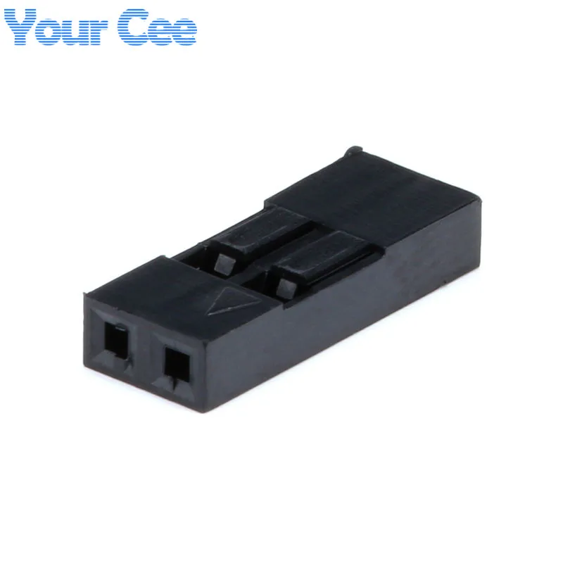500 uds/100 Uds 2P cabeza Dupont 2,54mm 1X2P Dupont conector de cabeza de Pin de carcasa de plástico puente Cable carcasa enchufe hembra - imagen 3