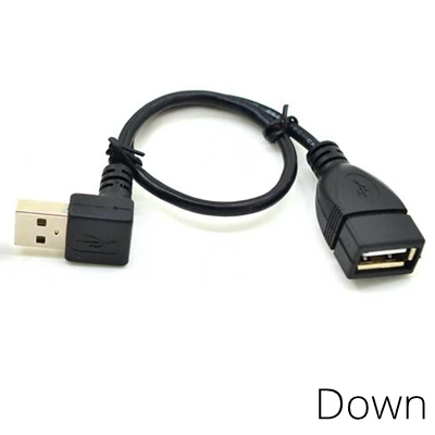Cable de extensión USB 2,0 en ángulo de 20CM, adaptador de carga de datos macho a hembra de 90 grados derecha, izquierda y arriba y abajo, 0,2 M - imagen 4