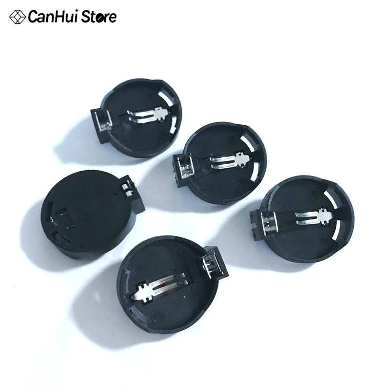 10PCS Battery Button Cell Holder Socket Case CR2032 battery holder 2032 Battery Seat Circular Battery Box - imagen 2