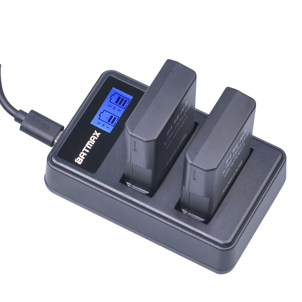 Cargador de batería USB EN-EL14 EN EL14, pantalla LCD, para Nikon D3100, D5100, P7000, P7100, D3200, D5200, D5600, D3400, P7100, SLR - imagen 3