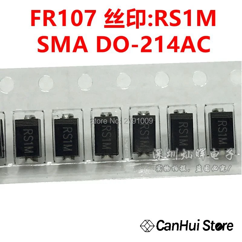 100 piezas FR107 SMA DO-214AC de RS1M