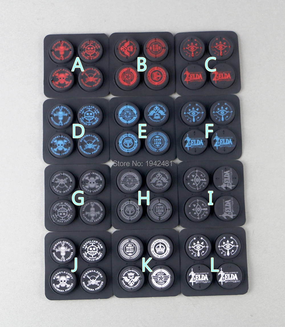 2 juegos de tapas de Joystick de silicona para Nintendo Switch NS Rocker, tapas de botón de agarre de pulgar con corona de una pieza, cubierta de piel - imagen 2