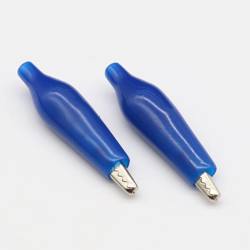 Pinza de cocodrilo de Metal con aislamiento de 12 piezas, prueba eléctrica de 35MM, de colores rojo, negro, azul, verde, blanco y amarillo - imagen 3