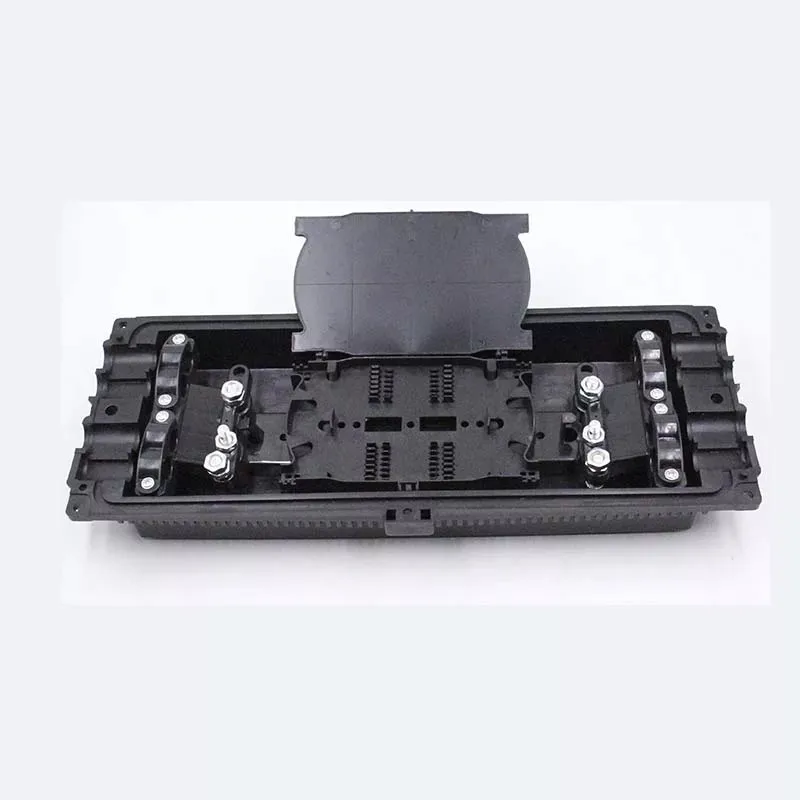 Caja de fibra óptica ABS/PC 24C 48C 72C 96C 144 núcleos 3 en 3 salidas 39*18,5*9 cm caja de distribución ftth impermeable negra ELINK - imagen 3