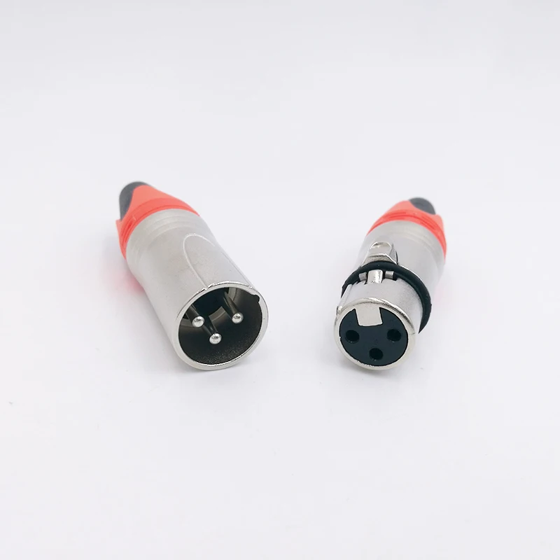 Conector xlr, enchufe de micrófono, enchufe de audio de 3 pines, conector de altavoz, conector de micrófono de color macho y hembra - imagen 4