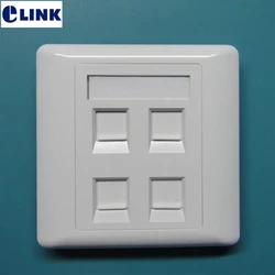 ELINK Placa frontal fibra óptica tipo 86 – Obturador puertos variados