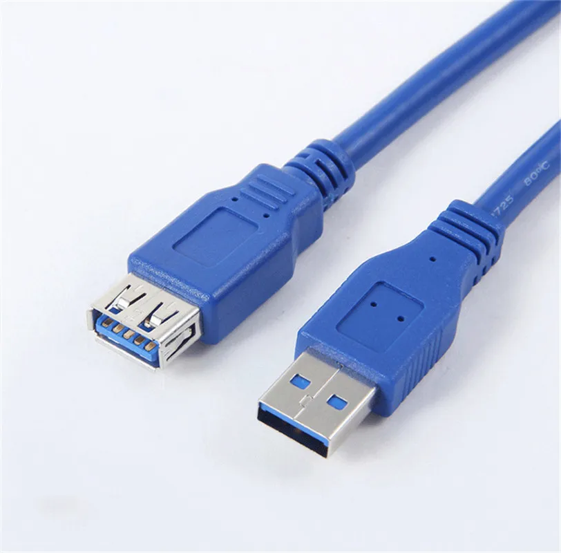 Cable USB 3,0 de supervelocidad estándar de 5Gbps, macho A hembra, extensión corta de 1 pie, azul, 0,3 m, 1,0 m, 150cm - imagen 2