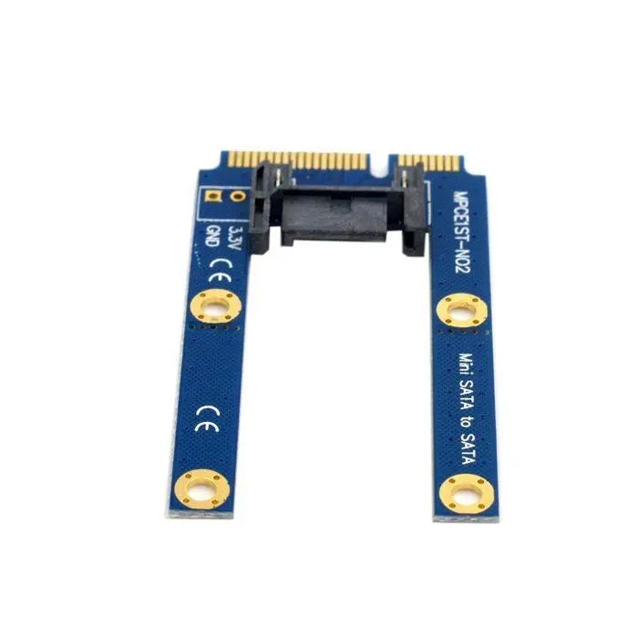 Mini PCI-E mSATA SSD de 50mm a SATA, disco duro de 7 pines, adaptador de extensión PCBA - imagen 4