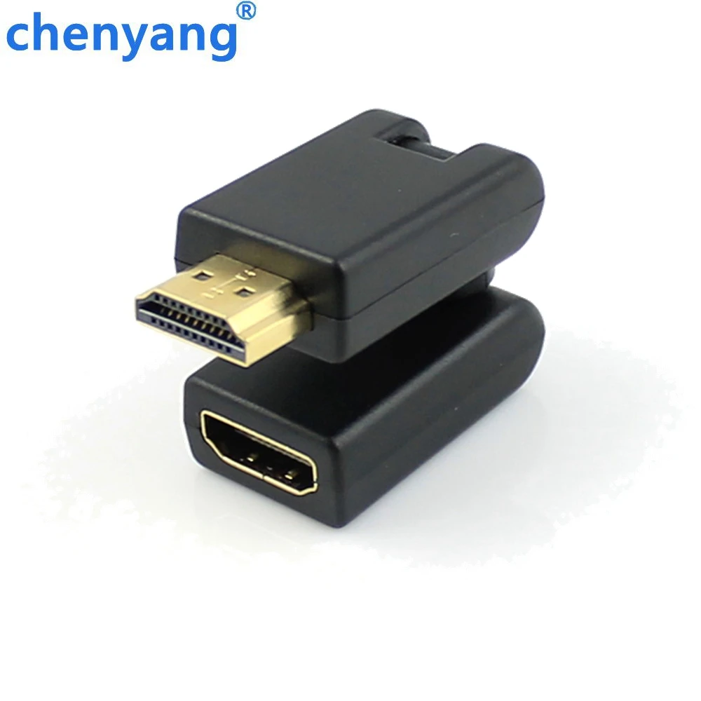 Adaptador convertidor macho a hembra para HDTV, compatible con HDTV, XBOX, PS3, proyector de DVD, rotación de 360 grados