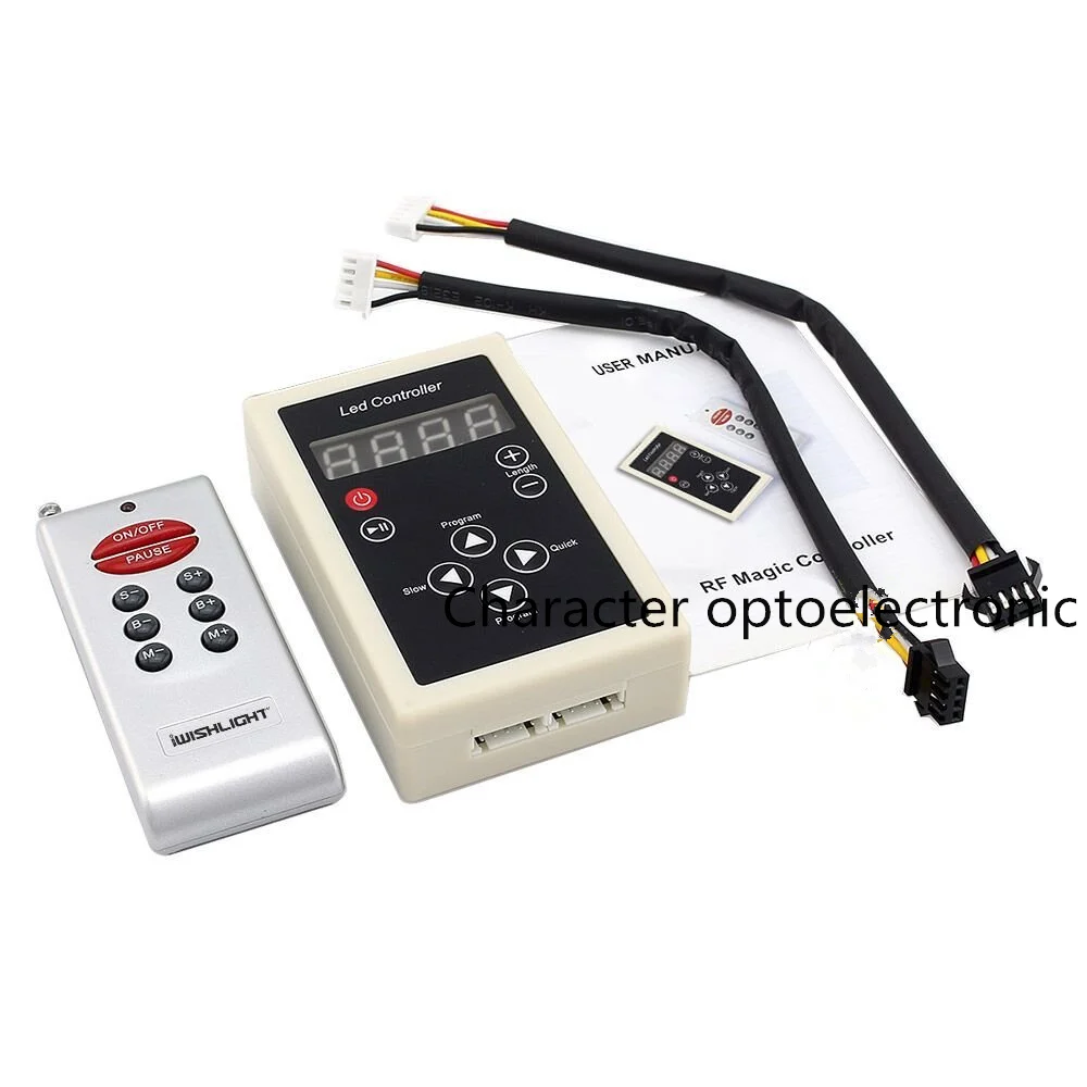 Tira de luces led RGB dream magic, luz flexible + controlador RF de programa 6803, 5m, DC12V, 5050 IC, IP67, resistente al agua, 133 SMD, 150LED