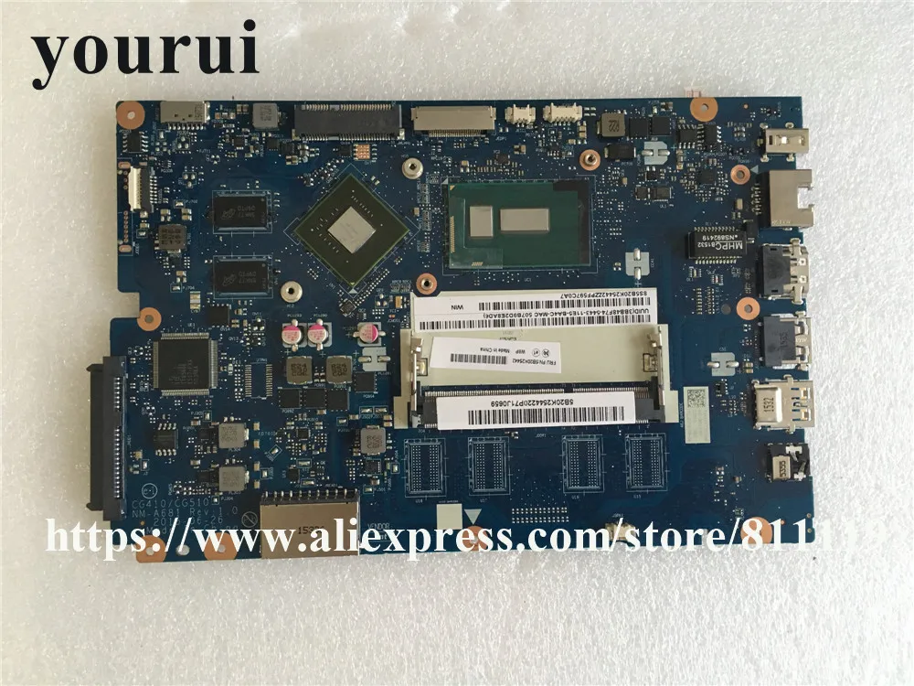 Yourui para Lenovo Ideapad 100-15IBD placa base de computadora portátil I5-5200U SR23Y placa base DDR3 CG410 CG510 NM-A681 no integrada - imagen 2