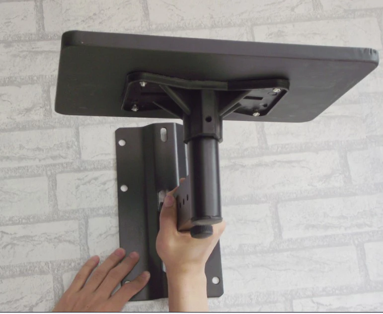 Soporte de altavoz de movimiento completo, montaje de alta resistencia, Flexible, rotación basculante, con bandeja, proyector, 2 piezas (1 par) - imagen 5