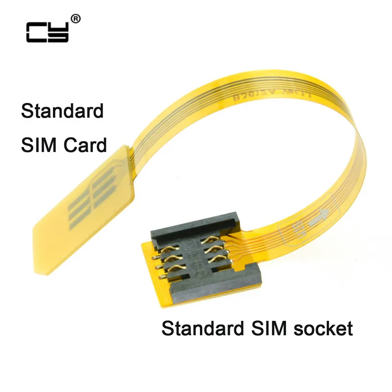 Kit Tarjeta SIM GSM CDMA Estándar UIM Extensión Macho Hembra Cable FPC 10cm - Vista principal del producto