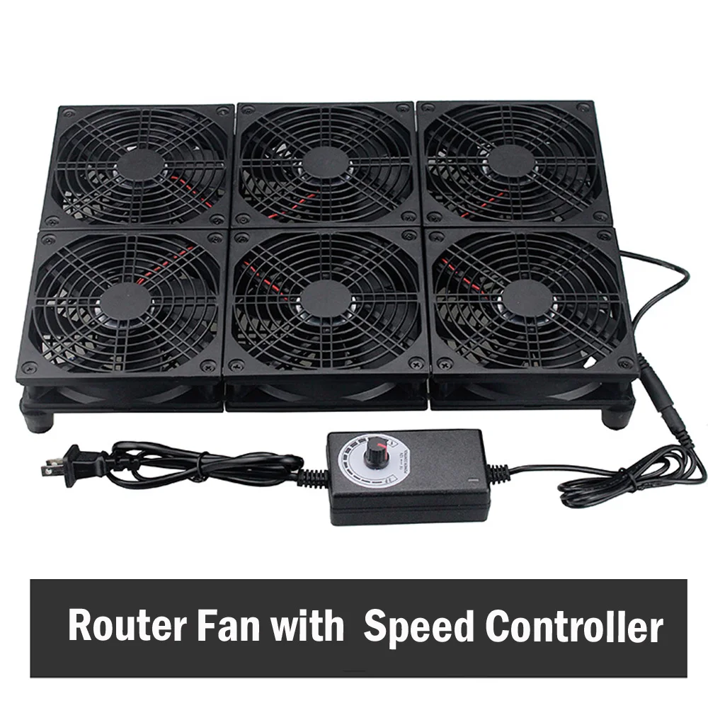 80mm 80 120mm GT/RT-AC5300 DIY caja de TV Router Fan 110 V 120 V 220 V 240 V ajustable ventilador enfriador de velocidad 240mm 240mm x 240mm