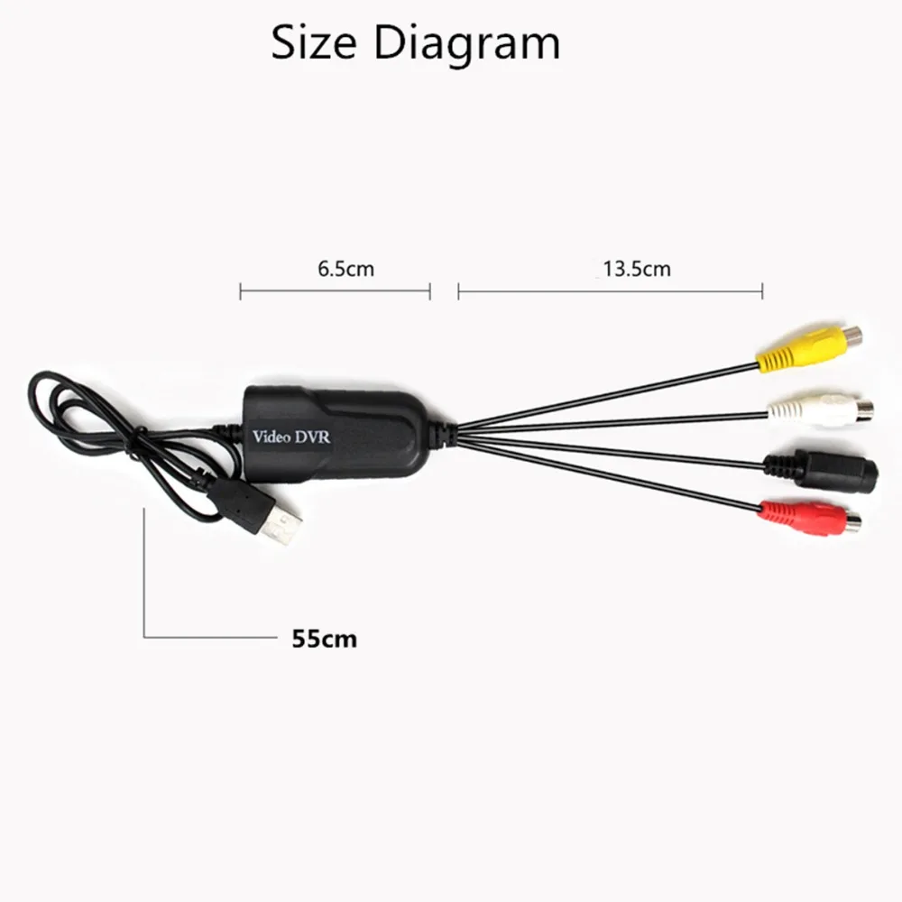 Convertidor de tarjeta de captura de Audio y vídeo USB 2,0, adaptador de PC, convertidor de VHS a DVD, dispositivos de grabación de vídeo Digital para Windows - imagen 3