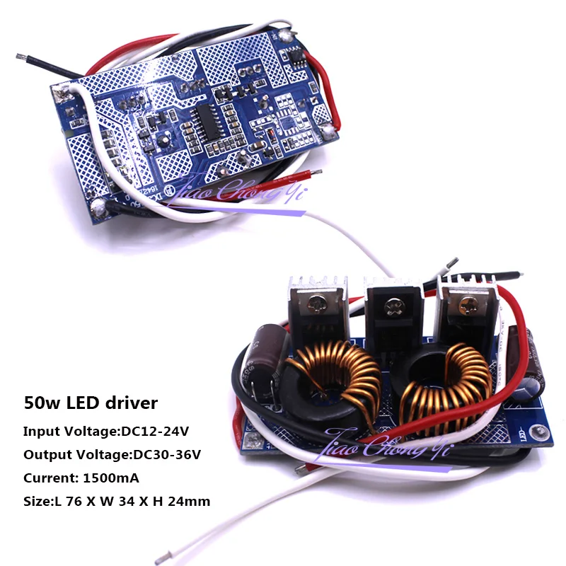 DC12V-24V de Controlador LED de alta potencia, fuente de Controlador LED de corriente constante, Chips de luz, transformadores de iluminación LED, 10W, 20W, 30W, 50W - imagen 5
