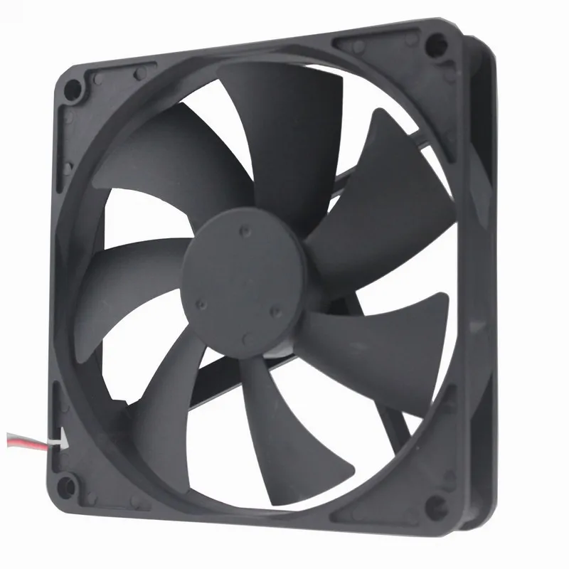 Gdstime-ventilador de refrigeración sin escobillas para ordenador, caja de ordenador de alta velocidad con rodamiento de bolas de 14cm, CC de 12V, 140x140x25mm, 2 pines, 14025B, 5 uds. - imagen 4
