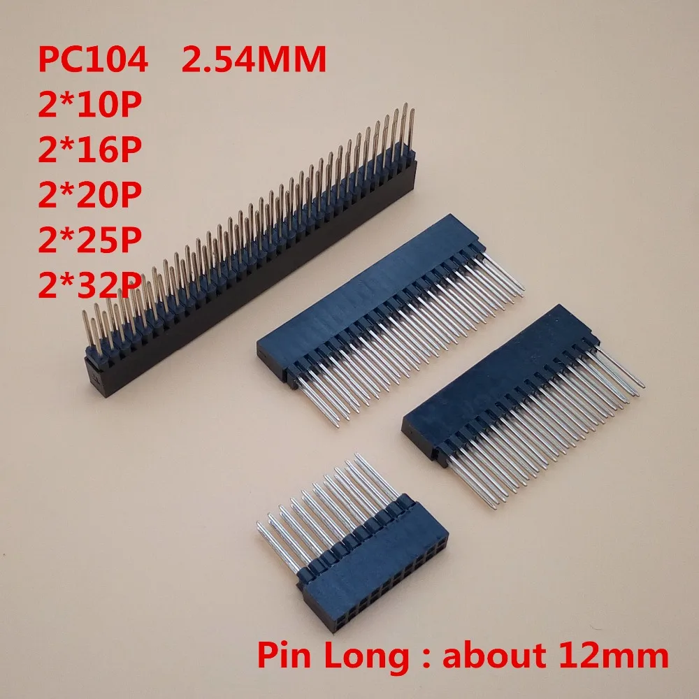 Conector hembra PC104 doble fila 2,54mm de 2x10-32 pines 12mm - imagen 2