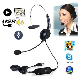 SzKosTon Auriculares USB Cancelación de Ruido Micrófono PC Portátil