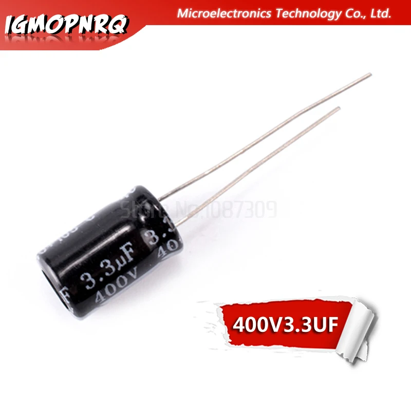 ¡20 piezas 400V3! 3UF 8*12mm 3,3 UF 400V 8x12mm condensadores electrolíticos de aluminio DIP